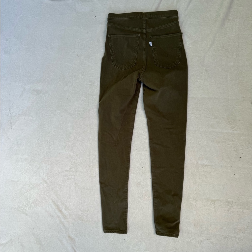 Levi's Women’s Olive Green Runaround Super Skinny High Rise Jeans Women XS - Picture 9 of 11